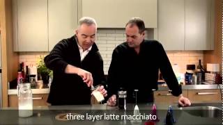 aerolatte  milk frother makes three layer caffè latte macchiato [upl. by Ytsirhc]