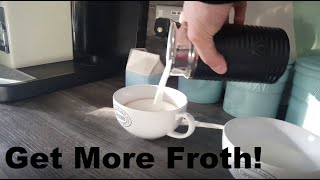 How to Get More Froth from Your Nespresso Coffee Aeroccino  Nespresso tips and help [upl. by Newo274]