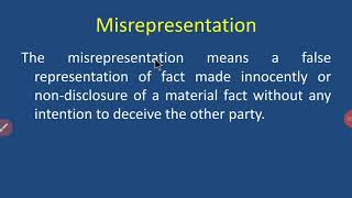 Misrepresentation [upl. by Pretrice]